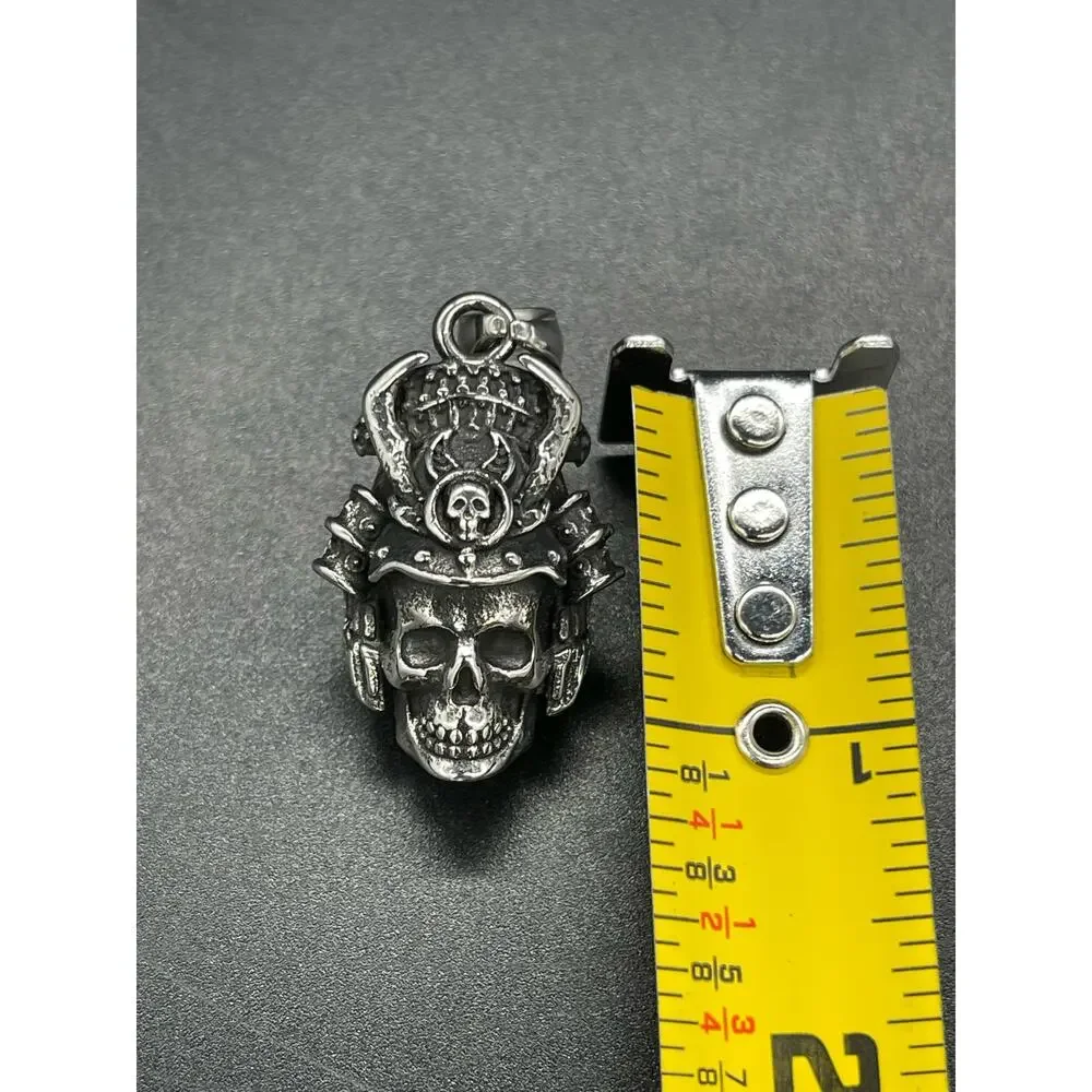 Men’s Punk Rock Japanese Ghost Skull Pendant Stainless Steel